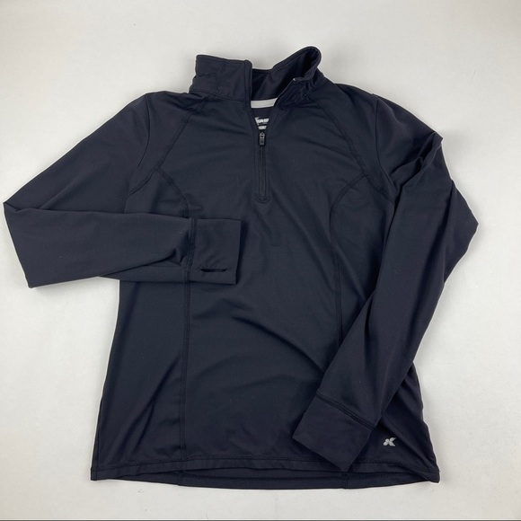 Xersion Pullover Shirt Boys Small Black Quarter Zip Long Sleeve - Picture 1 of 8